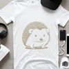 Quill-y Cute Hedgehog Illustration A detailed illustration of a hedgehog, suitable for vector design and cutting machine applications.