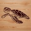 Vector Art Sea Creature A detailed illustration of a sea turtle in vector format.