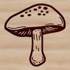 Mushroom SVG Illustration A simple line drawing of a mushroom, ideal for vector art and cutting machine designs.