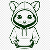 A realistic illustration of a possum in profile, suitable for vector graphics and printing.