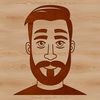 Bearded Man Illustration in SVG Format A male figure with a beard, created as a vector design.