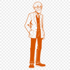 Male Figure in Profile Illustration A simple illustration of a male figure in profile.