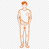 Vector Man Illustration in Various Poses A high-quality illustration of a man in various poses and styles suitable for vector art designs.