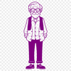 Neutral Male Figure Design A simple illustration of a man in a neutral pose, suitable for vector graphics and cutting machine designs.