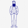 Male Profile Icon A minimalist vector design of a man's profile.