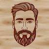 A digital illustration of a man with a beard, suitable for vector art and cutting machine designs.