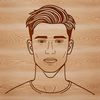 Vector Portrait of a Single Male Figure A single male figure in a neutral pose, created as an SVG vector graphic.
