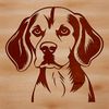 Realistic Beagle Head Vector Graphic A realistic illustration of a beagle's head, suitable for vector design projects.