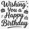 A digital vector graphic illustration of a Happy Birthday design.