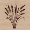 Vector Grain Design A stylized vector illustration of a wheat plant, suitable for various applications including graphic design and DIY projects.