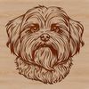 Adorable Havanese Dog Profile Vector A Havanese dog's head profiled in vector format.