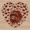 Sweet Havanese Companion A small Havanese dog with love hearts surrounding its head.