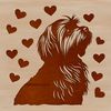 Sweet Havanese Breed Illustration A digital illustration of a small white dog with love hearts surrounding its body.