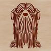 Sweet Sitting Havanese Clip Art Graphic Vector graphic of a calm seated Havanese animal.