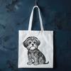 White Havanese Dog Vector Illustration A small-sized, white Havanese dog sitting on a surface, suitable as a vector graphic for various uses.