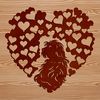 Adorable Havanese Love Dog Illustration A sitting Havanese dog with love hearts, ideal for use in digital designs.