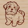 Fluffy Havanese Dog Breed Icon A small, fluffy dog breed known as the Havanese sitting in a relaxed position.