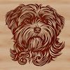 Havanese Dog Vector Profile An SVG vector art design featuring the profile of a Havanese breed dog.