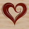 Vector illustration of a stylized love heart shape, suitable for various design applications.