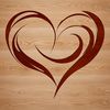 A simple geometric shape in the form of a stylized heart, suitable for digital designs and crafts.