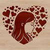 A simple heart shape with clean lines and smooth curves, perfect for vector designs.
