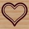 Vector illustration of a classic love heart shape in outline form.