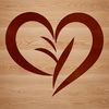 A stylized illustration of a love heart, perfect for Valentine's Day designs or wedding decorations.