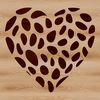 Beautiful Vector Love Heart Shape A stylized illustration of a love heart shape, suitable for vector design and cut-out projects.