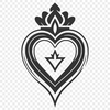 Sacred Heart Icon SVG Vector Symbol A religious symbol featuring the Sacred Heart icon in vector format.
