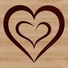 Simple heart shape illustration in vector format, suitable for digital designs and printing.