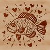 Wild Crappie Fish Illustration A detailed vector graphic representation of a wild crappie fish, suitable for use in various digital designs.