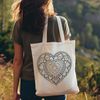 Free Downloadable Mandalas Vector Art Geometric mandala design featuring a heart shape, suitable for vector art projects.