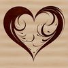 Ornate heart shape with intricate details, suitable for vector art and design projects.