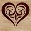 Ornate love heart icon in vector format.