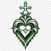 Sacred Symbol SVG Art A stylized vector illustration of the Sacred Heart, suitable for various uses including digital design and crafting.