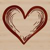 A simple, geometric heart shape used as a vector design element.