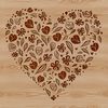 A stylized heart shape with intricate details, suitable for various designs and applications.