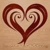 Vector illustration of a ornate heart shape with intricate design elements.