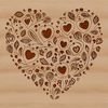 An ornate heart shape with floral details, suitable for various digital designs.