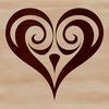 Simple heart shape illustration in vector format.