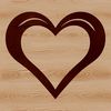 Free Vector Heart Icon for Valentines A simple line drawing of a heart shape, suitable for Valentines or wedding designs.