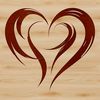 A simple illustration of a heart shape, suitable for vector design and cutting machine projects.