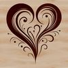 A graphic representation of a love heart with intricate design elements.