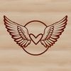 Free Vector Angel Wings Design A pair of angel wings in a vector format, suitable for cutting machines like Cricut.