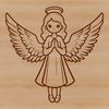 Illustrative angel design created in vector format as a scalable SVG file.