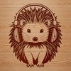 Cute Spiky Mammal Icon A small, spiky mammal with a curious expression, often used in design projects.