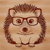 Cute Hedgehog Wearing Shades Vector Icon A small mammal with spikes wearing glasses in a vector illustration.