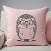 Cute Hedgehog Character SVG Icon A cartoon hedgehog character wearing glasses, designed as vector art for creative projects.