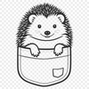 A digital illustration of a small mammal with quills, representing a hedgehog.