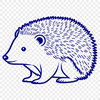Small Spiked Friend SVG Design A digital illustration of a small hedgehog with spikes, suitable for vector design and cutting machine stencils.